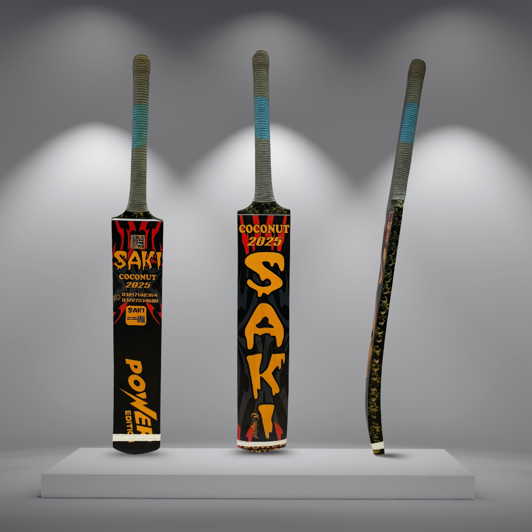 SAKI Power Edition Tape Ball cricket Bat | Rawlakot Wood