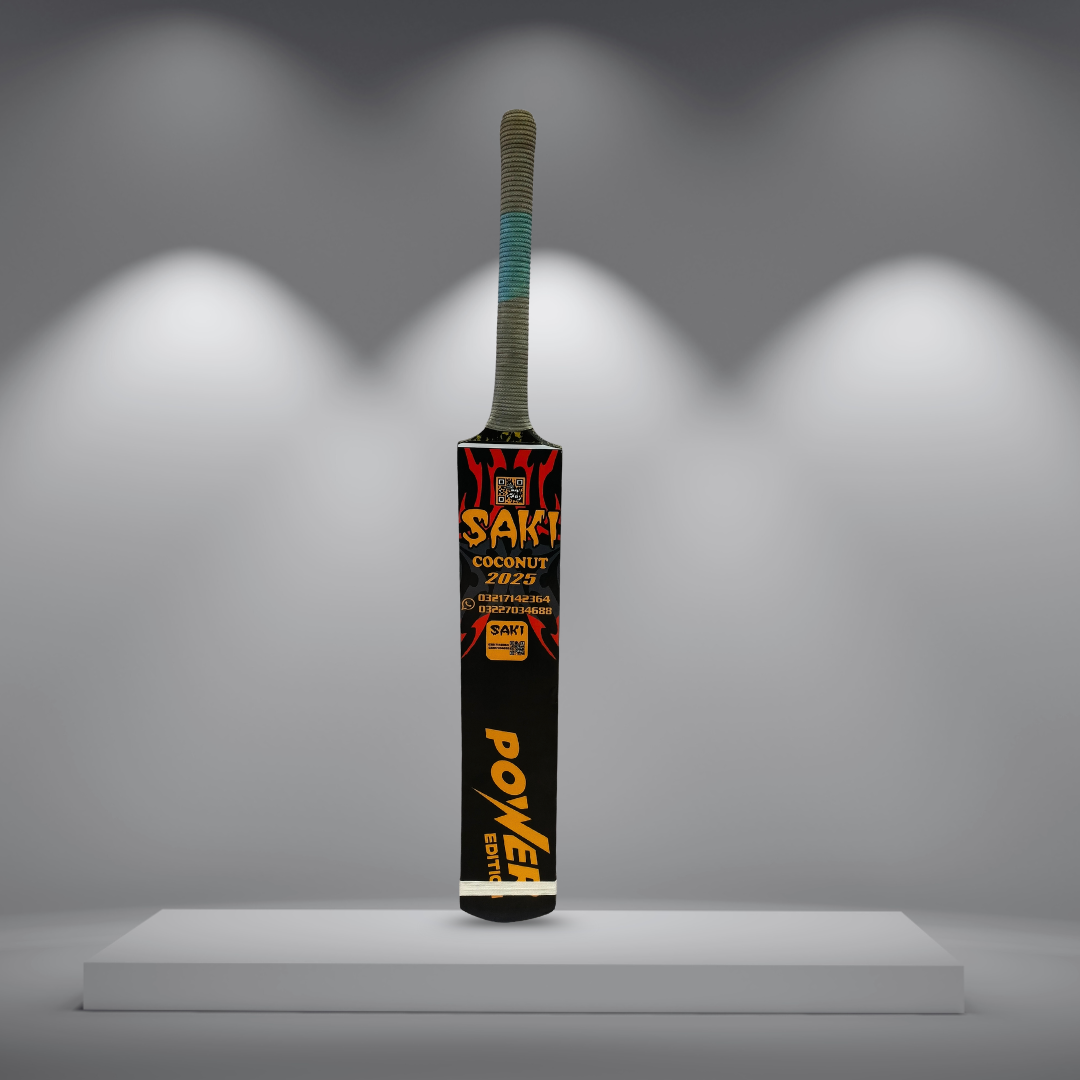 SAKI Power Edition Tape Ball cricket Bat | Rawlakot Wood