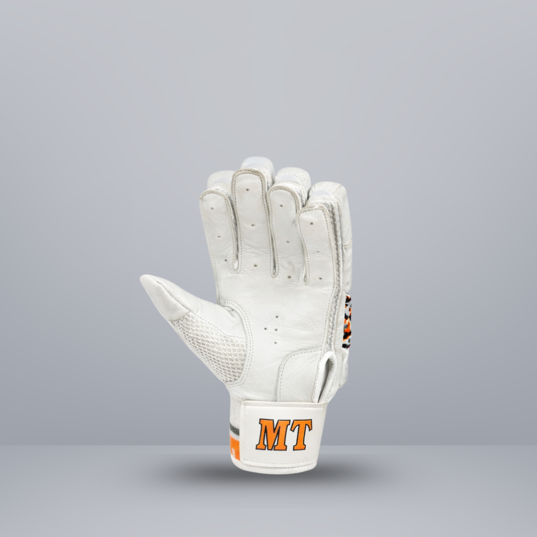 MT Batting Gloves - White & Orange Combination