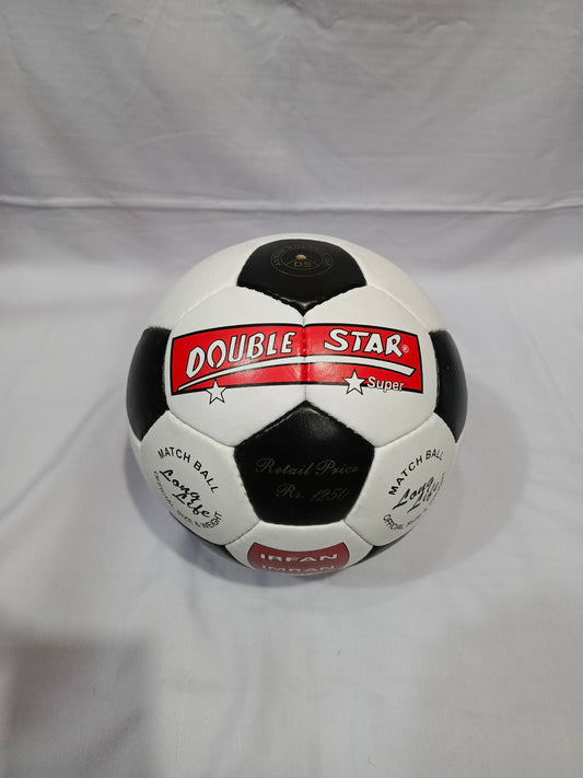 Double Star Foot Ball / Soccer Ball - Hand Stitched - Size 5