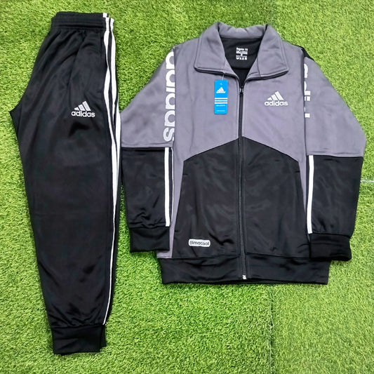 ADI Double Color Winter Tracksuit - Sports & Casual Wear - Gray + Black
